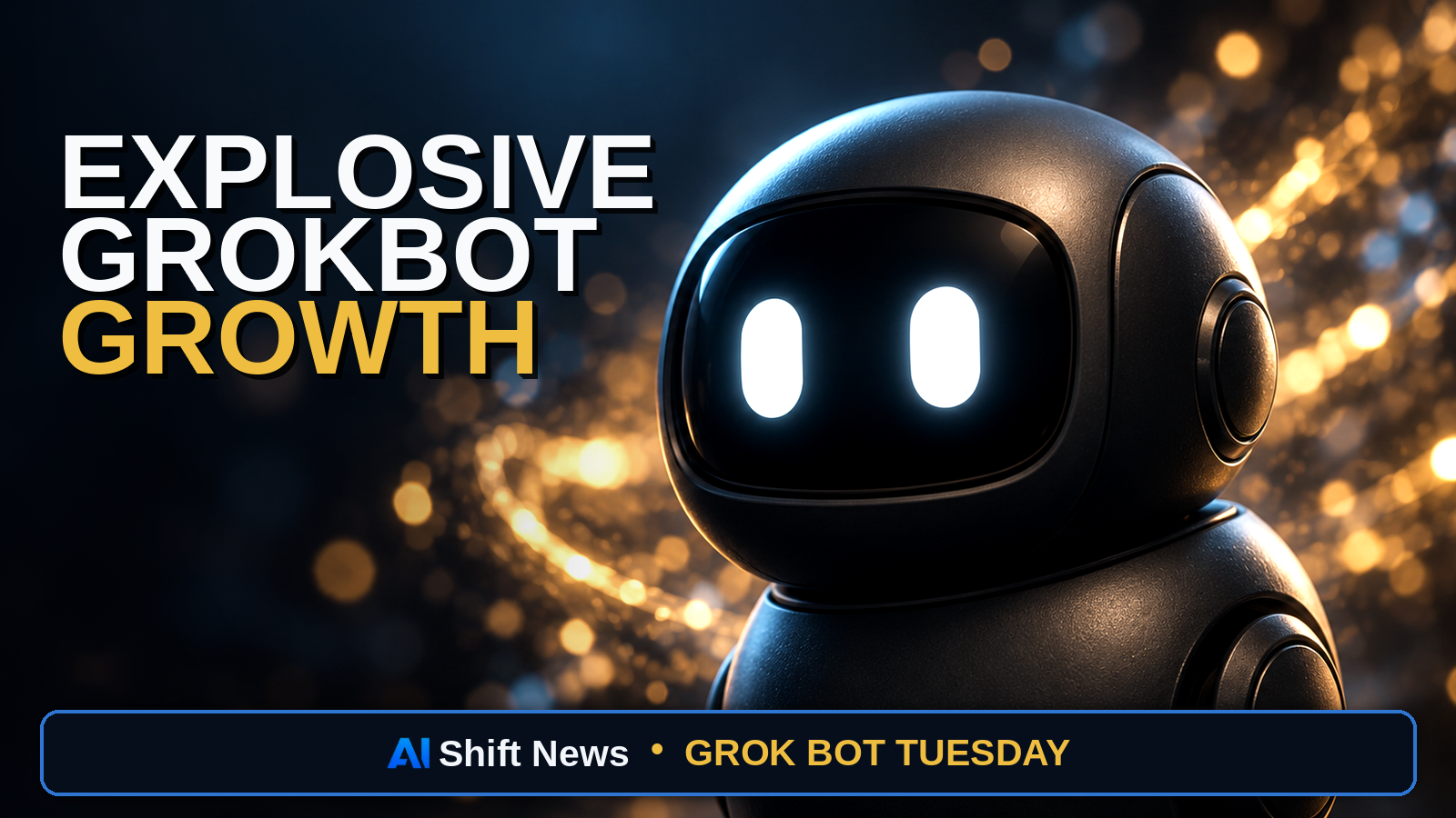 AI Shift News thumbnail for Musk Grok Bot Growth Comment, Not a User Count
