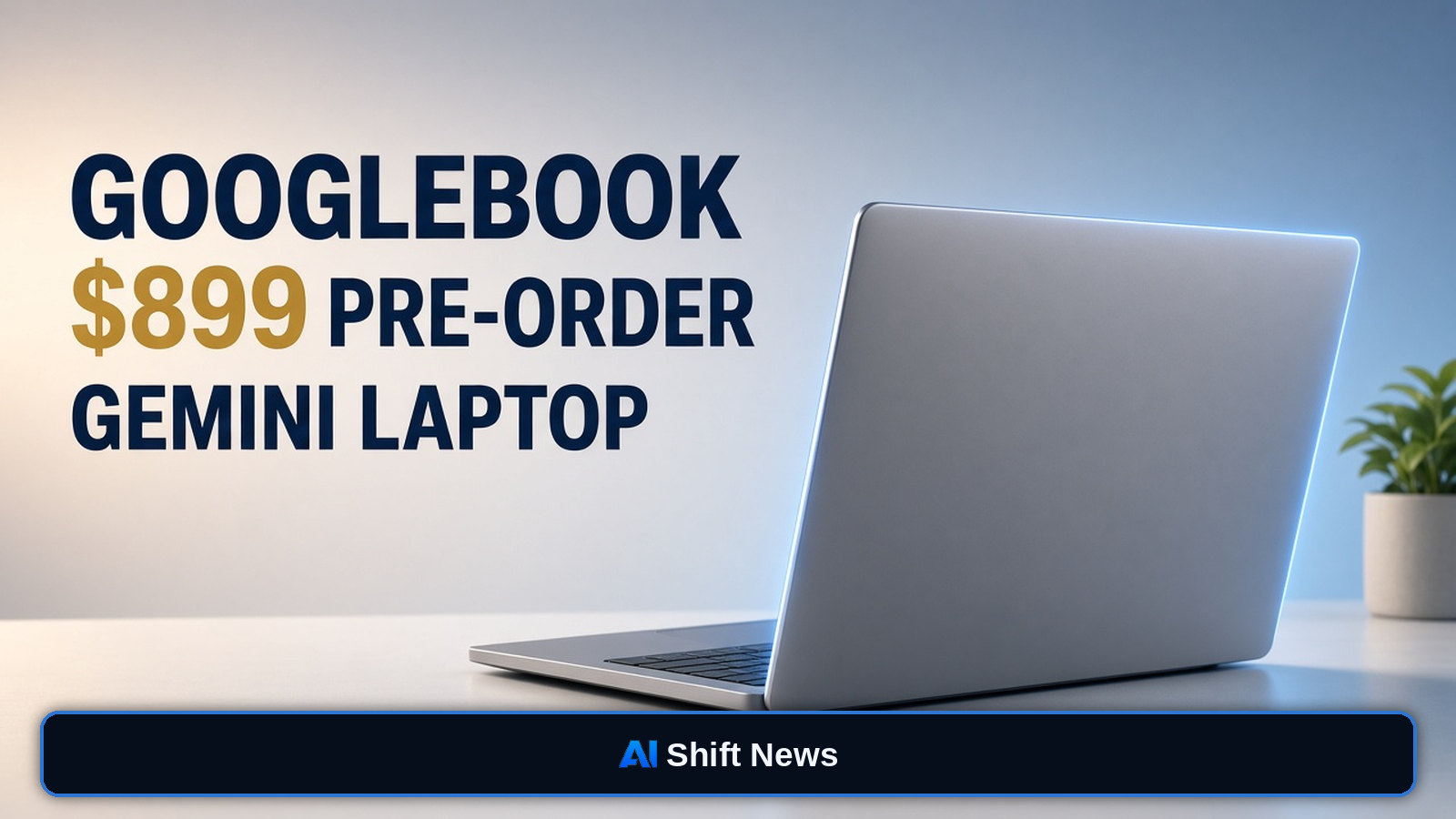 AI Shift News thumbnail for Googlebook Pre-Orders at $899 Bake Gemini Into a Laptop — That Is a Hardware Bet, Not Proof It Replaces Chromebooks