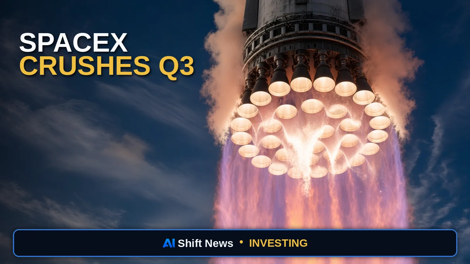 AI Shift News thumbnail for SpaceX Q3 2026 Earnings: $14.6B Revenue Beats Estimates