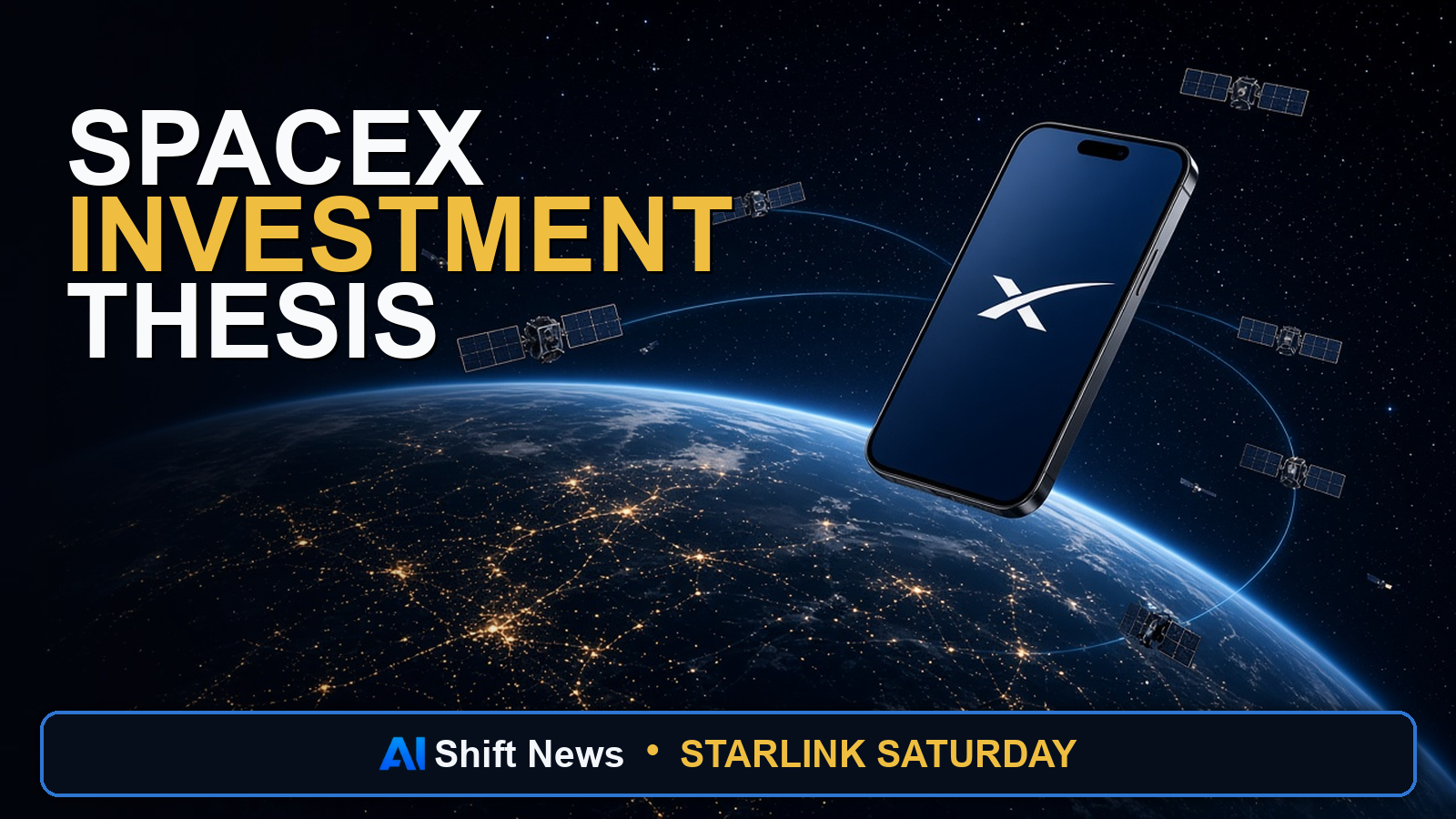 AI Shift News thumbnail for A YouTube Thesis Says Your Phone Is SpaceX’s Biggest Business. The Receipts Are Spectrum and Ambition.