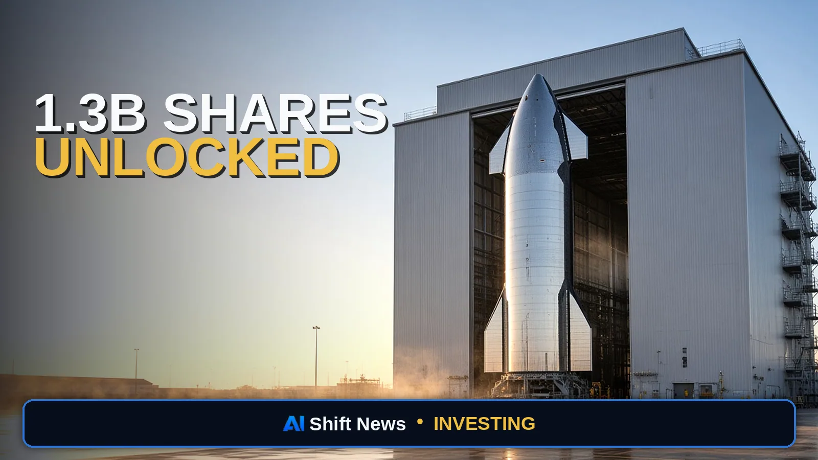 AI Shift News thumbnail for SpaceX Stock After Lock-Up: $500 Targets vs a 9% Drop