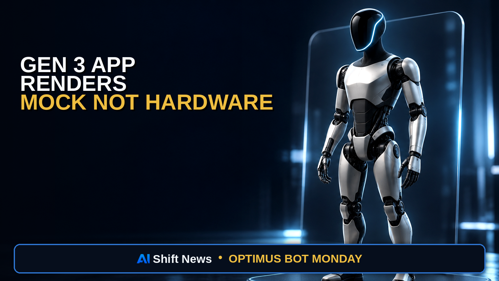 AI Shift News thumbnail for Tesla Optimus Gen 3 Renders Found in Android App